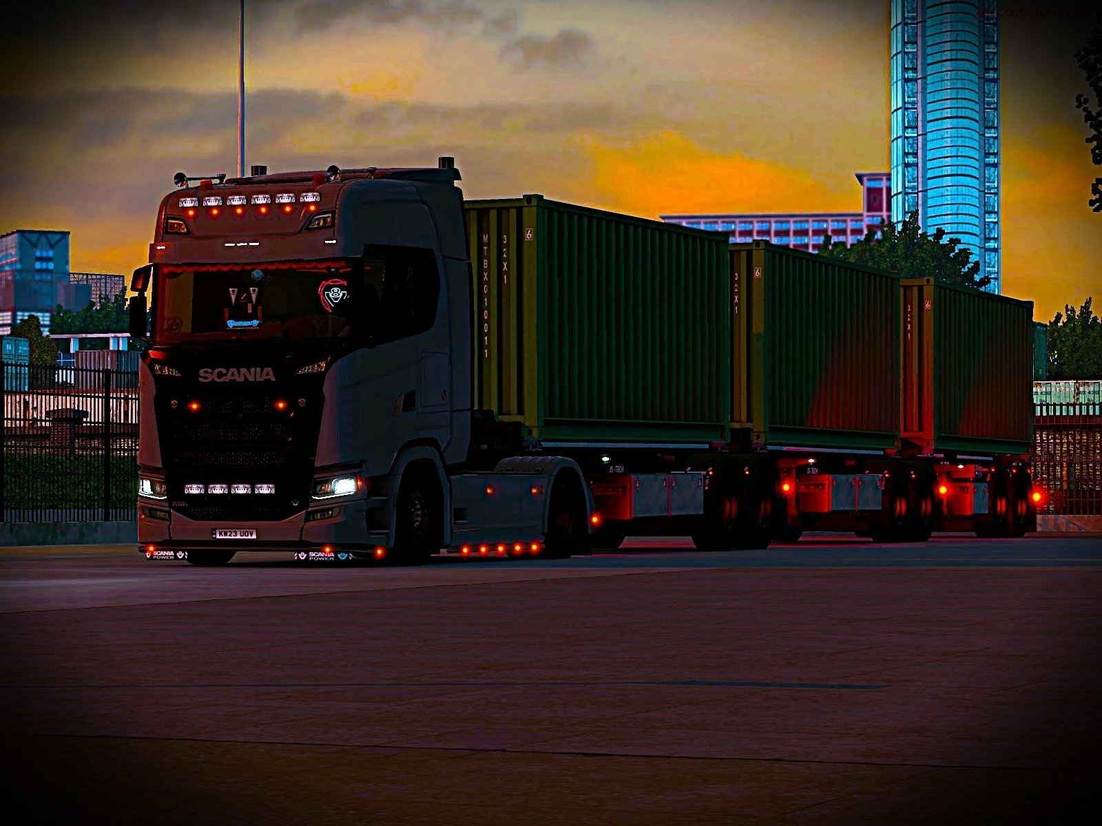 Night convoy in Germany